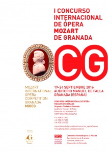 Cartel del I Concurso Internacional de Ópera Mozart Granada