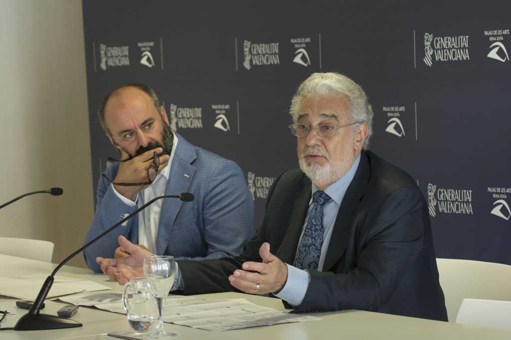 El tenor Placido Domingo en la fase final de la anterior edición para obtener una plaza en el centro con su nombre en el Palau de Valencia.