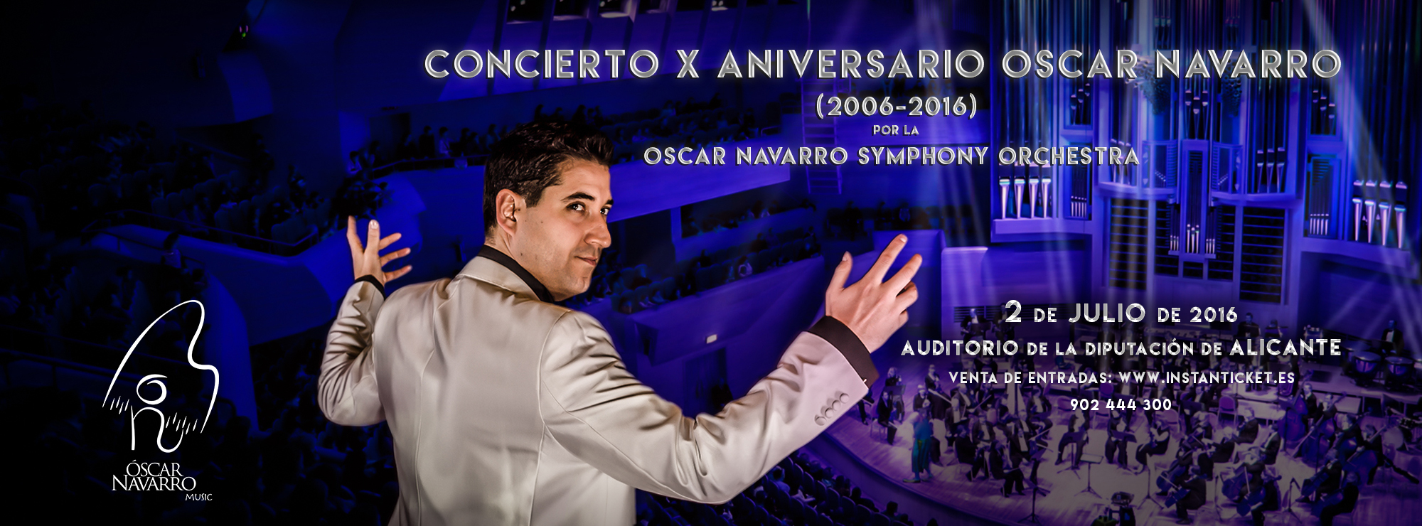Cartel del concierto por el décimo aniversario de Óscar Navarro.