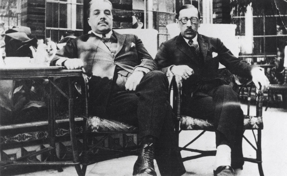 Diaghilev y Stravinsky en España en 1921.