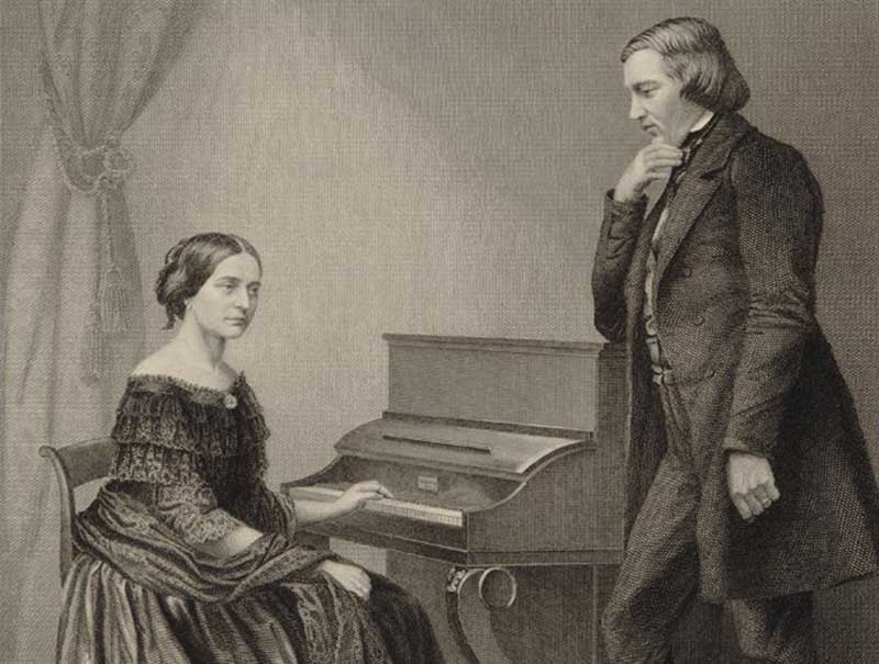 Clara Wieck con Robert Schumann