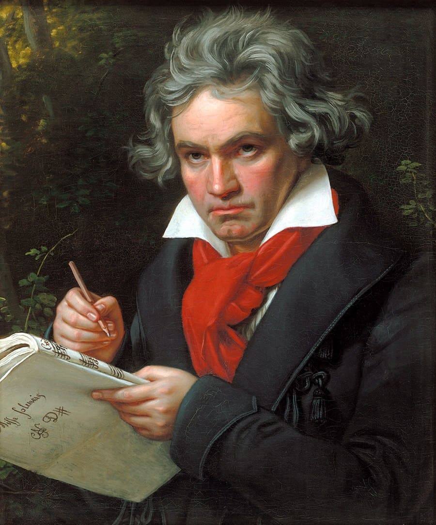 Retrato de Ludwig van Beethoven realizado por Joseph Karl Stieler en 1820