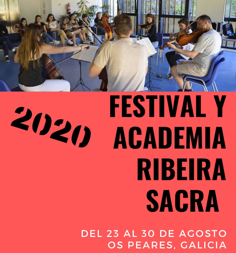 Se abre el plazo de inscripción para el Festival y Academia Ribeira Sacra 2020