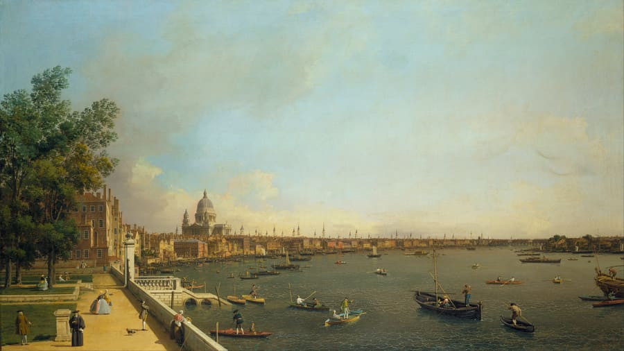 London: The Thames from Somerset House Terrace towards the City (1750-1751), Canaletto