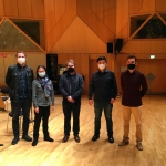 Los cinco semifinalistas, de izquierda a derecha: Johannes Zahn, Tianyi Lu, Gábor Hontvári, Hankyeol Yoon y Edmon Levon