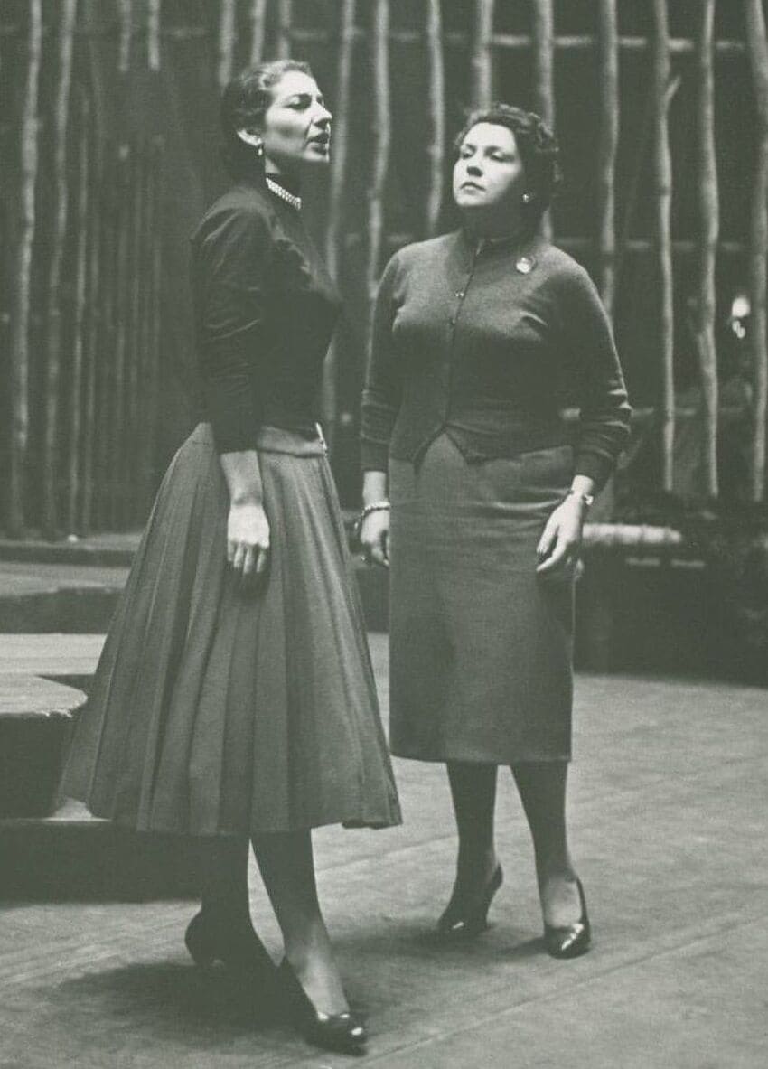 Con Maria Callas en Nueva York en 1956 en Norma