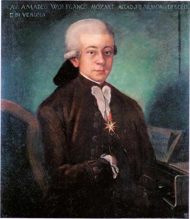 Wolfgang Amadeus Mozart, autor anónimo. © Museo internacional y biblioteca de la Música en Bolonia. Turco