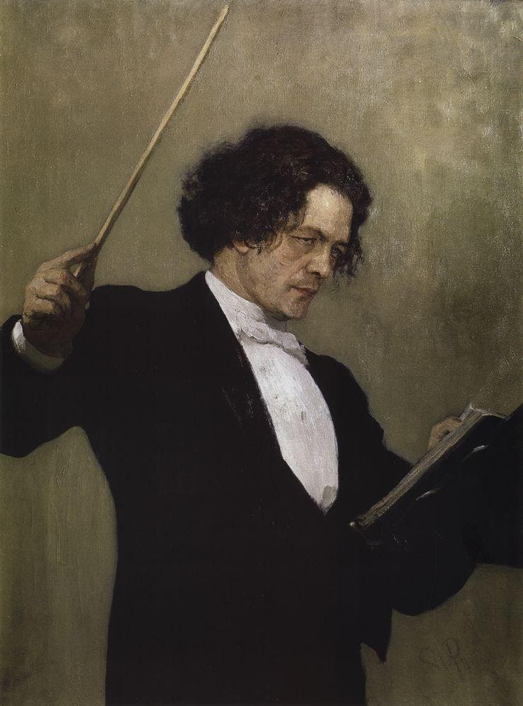 Retrato de Antón Rubinstein (1887), por Ilya Repin.