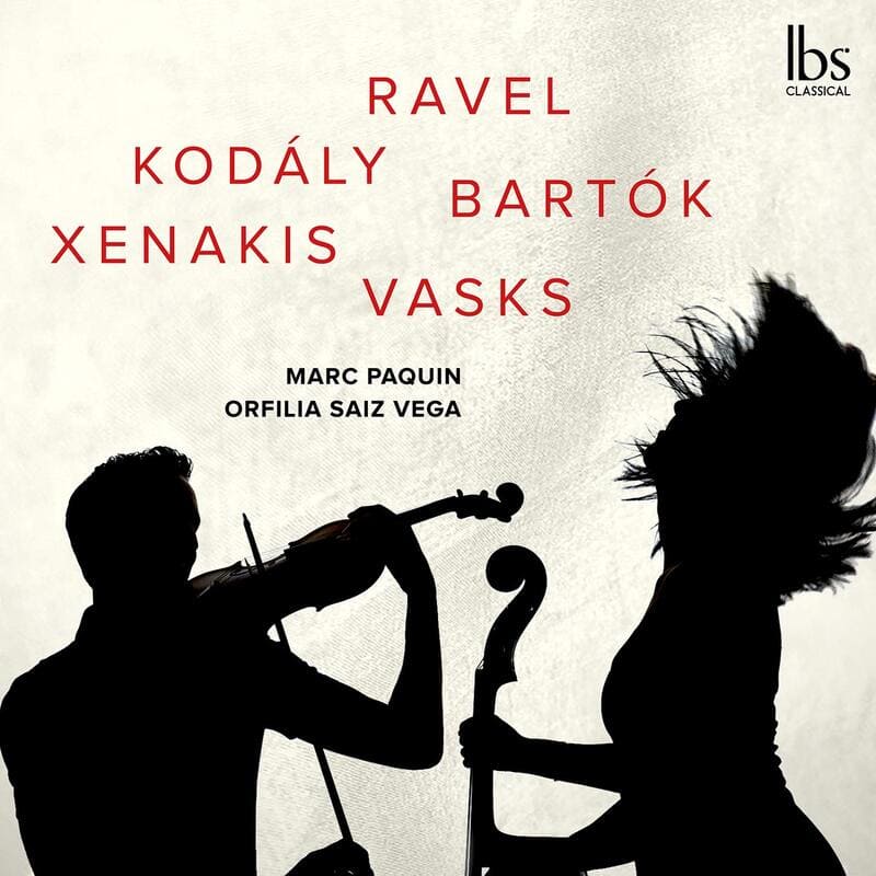 Ravel, Kodály, Bartók, Xenakis, Vasks Marc Paquin, violín Orfilia Saiz,