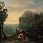 Paisaje costero con Acis y Galatea, Claude Lorrain (1657)