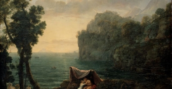 Paisaje costero con Acis y Galatea, Claude Lorrain (1657)