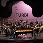 Salome Jordania, Ryutaro Suzuki y Alexey Sychev, en la Gran Final del Premio Iturbi