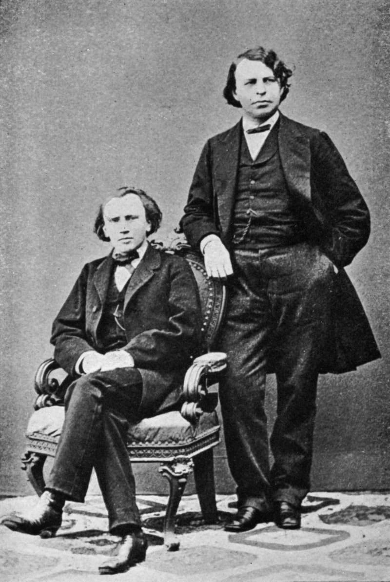 Johannes Brahms y Joseph Joachim en torno a 1855