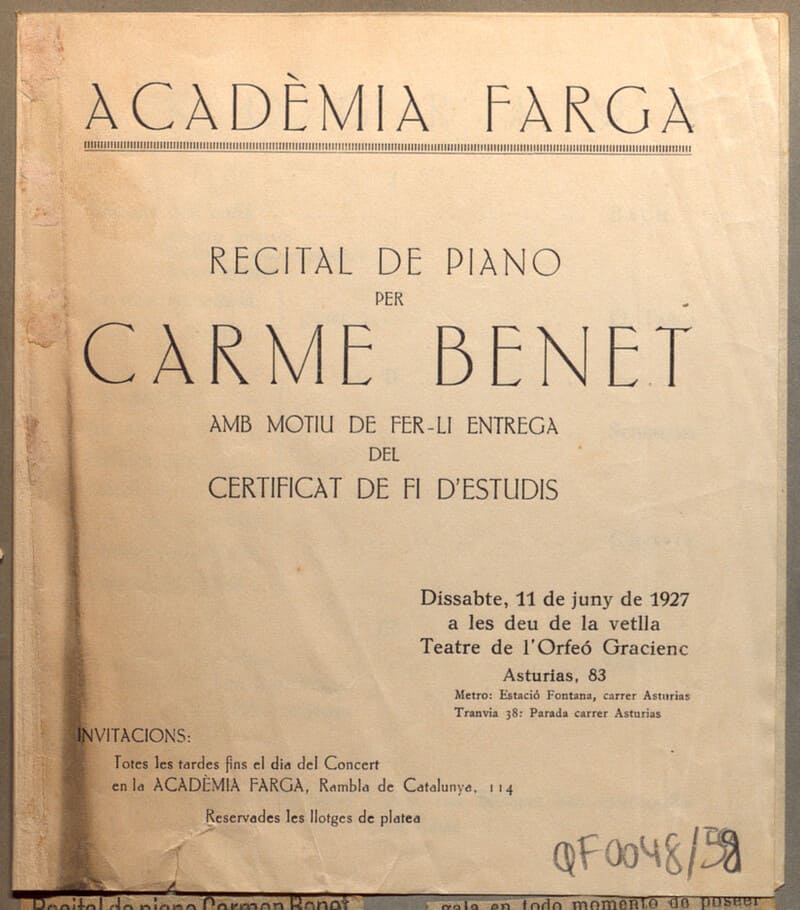 Ònia Farga i Pellicer, violinista, pianista y compositora española