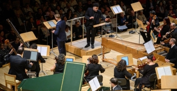 Nereydas y Ulises Illán durante el estreno de Didone en el Auditorio Nacional de Música