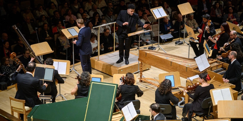 Nereydas y Ulises Illán durante el estreno de Didone en el Auditorio Nacional de Música